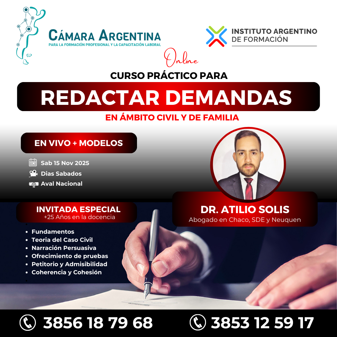 CURSO PRÁCTICO PARA REDACTAR DEMANDAS EN ÁMBITO CIVIL Y FAMILIA (2° ED)