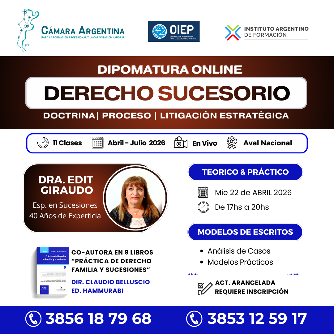 DIPLOMATURA EN DERECHO SUCESORIO Y LITIGACIÓN
