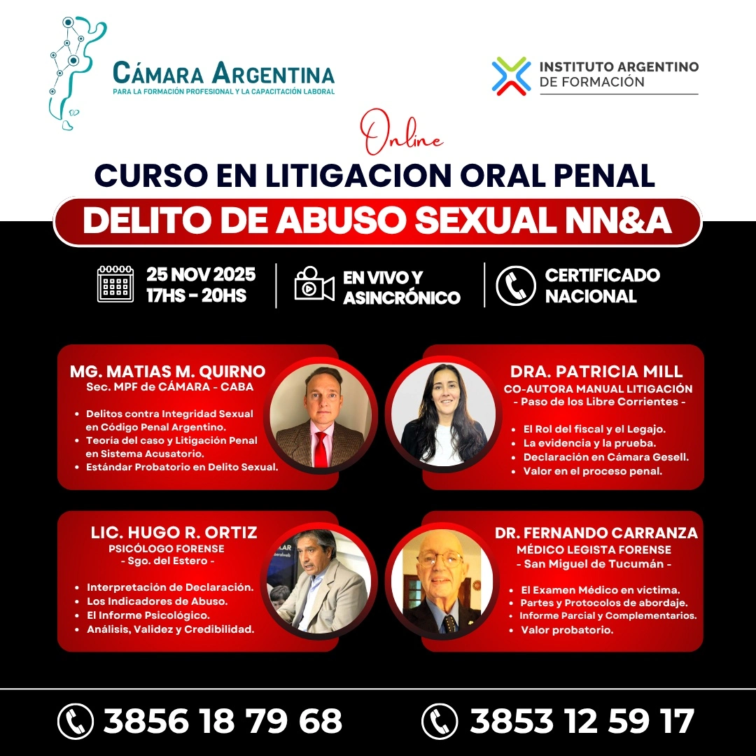 CURSO ONLINE EN LITIGACIÓN ORAL PENAL - DELITO DE ABUSO SEXUAL NNYA
