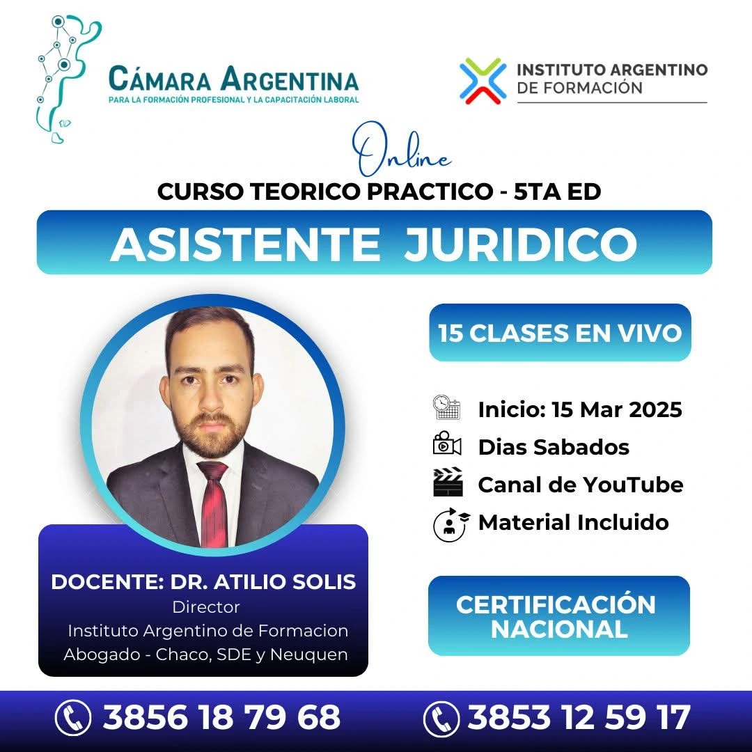 CURSO DE ASISTENTE JURÍDICO (5TA EDICIÓN)